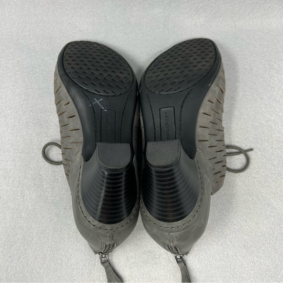 Rockport Boots Cobb hill Womens Leather Open Toe Lace Up Block Heels Size 9W. - Picture 12 of 13